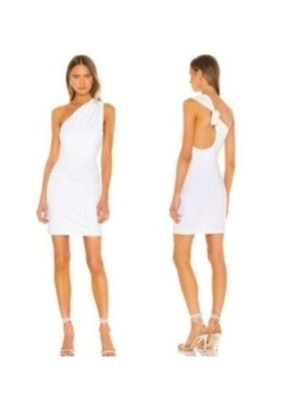 Susana Monaco One Shoulder Back Tie Book In Sugar White Medium